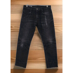 Freenote Cloth Jeans Men's 30x27 Black Distressed Selvedge Denim Avila Slim Fit